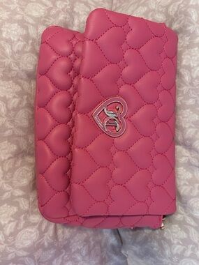 Juicy Couture Hot Pink Quilted Heart Crossbody